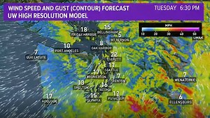 Wind and rain pelt Puget Sound on Tuesday