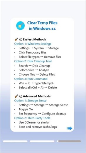 Clean Up Windows 11 Temp Files for Faster PC (Easy Guide)#windows11 #speedup