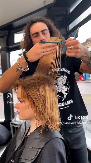 Choppy Bob with Bangs ✂️ #fyp #hairstyle #haircuts #haircut #hairdresser #trendinghair #bobhaircut #viralhair @V