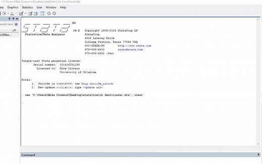 用Stata建立多层次回归模型 Multilevel modeling using STATA