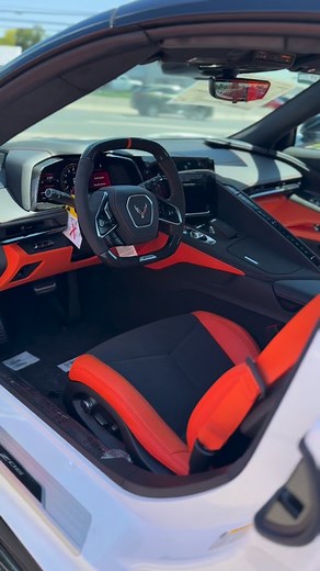 🔥 Habanero Orange Interior 🔥 Interior looking like Lava! One of the best interiors @chevrolet @corvette have done! What other interior color options would you like to see on the Corvette? #corvette #z06 #zr1 #musclecars #v8 #carlifestyle #cars #carsofinstagram | Carsfromhoff