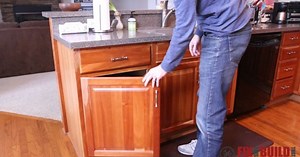 DIY Pull Out Kitchen Cabinet Trash Can Loop