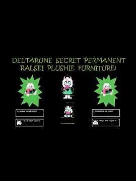 DELTARUNE SECRET RALSEI PLUSHIE FURNITURE! (For his room in Castle Town, Chapter 4)