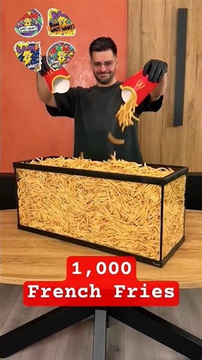 1,000 McDonald's Fries Challenge 🍟👽 #shortsviral