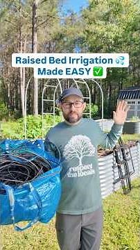 Raised bed irrigation made easy with Garden Grid #raisedbedgarden #gardening #irrigation ￼