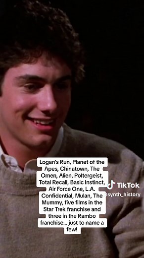 Gizmo with a Casio PT-50 in Gremlins, 1984. Released in 1983, a year before Gremlins, the PT-50 utilised Casio’s ROM cartridge technology which the company described as ‘digital sheet music for easy and convenient practice’. The Gremlins score was composed by none other than Jerry Goldsmith, a legendary composer who also composed the score for Logan’s Run, Planet of the Apes, Chinatown, The Omen, Alien, Poltergeist, Total Recall, Basic Instinct, Air Force One, L.A. Confidential, Mulan, The Mummy