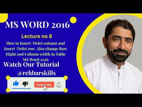 MS Word 2016 Table Tutorial: Insert/Delete Rows & Columns + Calculations