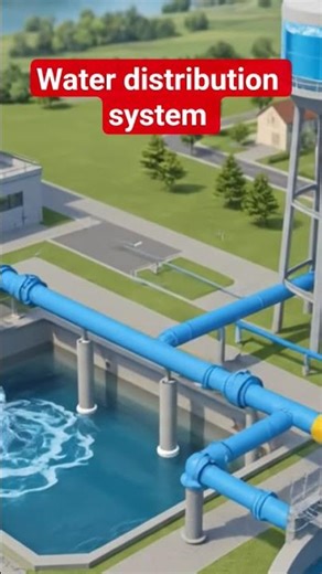 water distribution system from source to house hold