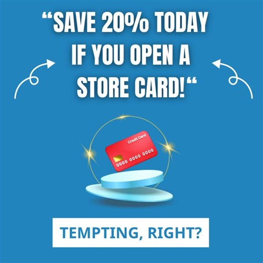 💬 That “save 20% today” deal sounds great… until the 25% interest hits later. 👀 Before you open a store card, pause and read the fine print – high interest rates aren’t the only cost; hidden fees can quickly eat away your savings. Sometimes the best savings come from smart credit choices—not instant discounts. 👉 Explore UNITE’s credit card options designed to actually save you money. https://unite-cu.org/card-services #unitecu | UNITE Credit Union