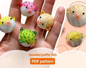 3D Beaded Puffer Fish PDF Pattern: Miyuki Seed Bead Tutorial (beading Pattern) - Etsy Australia