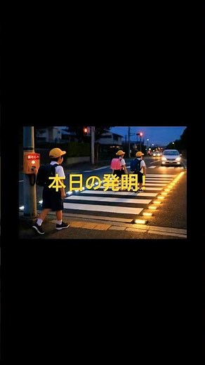 ☆権利化前の発明！押しボタン式LED横断歩道