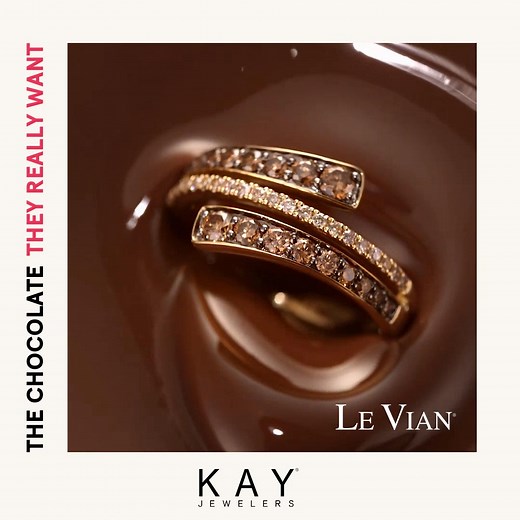 Nothing says “I love you” like chocolate… diamonds. Le Vian Valentine’s perfection, incoming. 💎 | Kay Jewelers