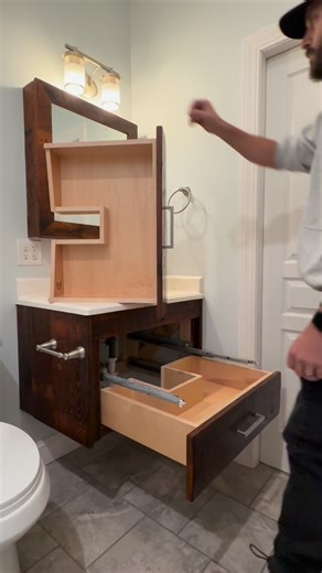 5.6K views · 192 reactions | I built this floating vanity almost 10...