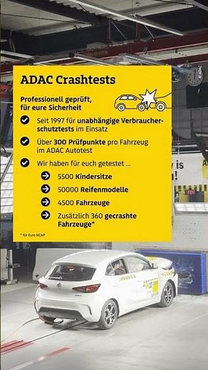 Der ADAC Crashtest erklärt – die wichtigsten Fakten 🚗💥 #adac #shorts