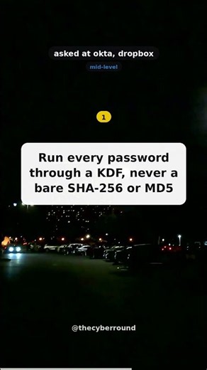 Okta asks: Why password hashing needs PBKDF2 or scrypt | cybersecurity interview
