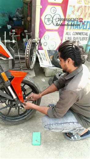 #ktm wheel 🛞 Dent #alignment air leakage problem refitting works🧰🗜️🛞 7010866365 Kodambakkam 📍