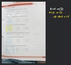 How many squares are there in the figure given in question no. ... | Filo