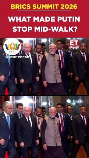 BRICS Summit 2026 Viral Moment: What Made Prez Putin Stop Mid-Walk? | Top News #shorts #viral