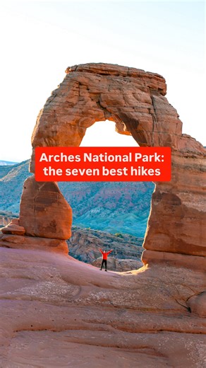 Gwyn and Ami Manser | PNW + USA adventure travel on Instagram: "Arches National Park guide ✨⛰️ The best time to visit Arches National Park is almost here! So, if you’re planning a trip, here are 7 must-do hikes! 🥾✨ Did you know that Arches has over 2,000 natural stone arches, the highest concentration of arches anywhere in the WORLD?! This unique and otherworldly landscape is a must-visit spot in southern Utah. 🌎⤵️ 🧡 SAVE this for help planing your trip to Arches National