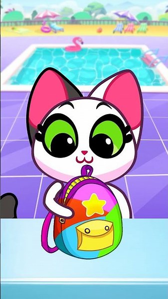 Don't Do This! 👣 No Colored Feet in the Pool! 😲 Swimming Pool Rules for Kids