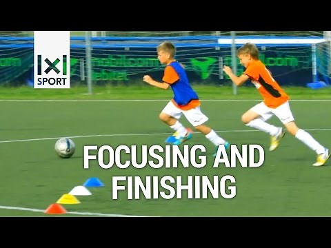 Football/ Soccer Drill for Kids - Focusing & Finishing