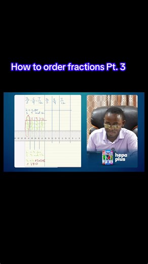 Easy way to arrange fractions by finding LCM of the denominators. #ebenmaths #hepaplus #fypシ #stem #math
