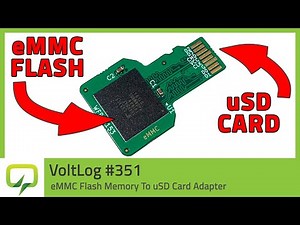 eMMC WFBGA153 Flash Memory To microSD Card Adapter - Voltlog #351