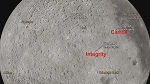 Crew names moon crater after Artemis II commander's late wife