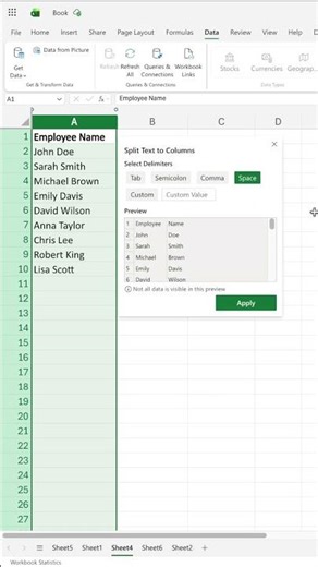 Split Text in Excel Instantly | Text to Columns Trick