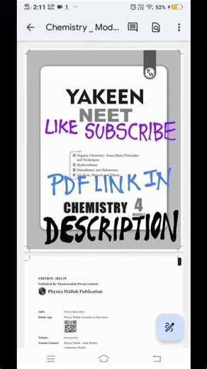 Neet dropper chemistry module pdf link in description