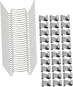 100Pcs Greenhouse Glazing Clips Kit with Z Type and Pane Fixing Clips for Secure Polycarbonate Greenhouse Panel Repair and Installation