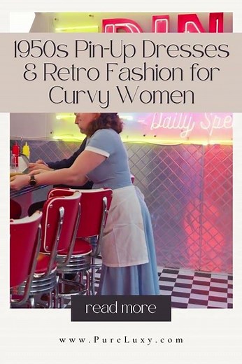 1950s Pin-Up Dresses & Retro Fashion for Curvy Women