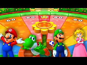 Mario Party 10 - Minigames - Mario vs Yoshi vs Luigi vs Peach