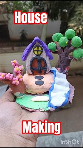 DIY idea 💞 How to make easily polymer Home with Sunper clay🙂 #trend​ #diy​ #music​ #art​ #clay #clay