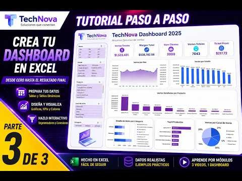 Creación de Dashboard en Excel - Parte 1 de 3 - Interactividad y Optimización Final