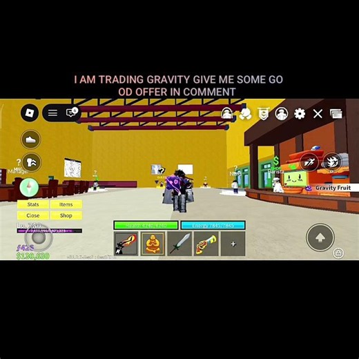 trading gravity fruit in blox fruit #roblox #bloxfruits #trading #trend #phonk