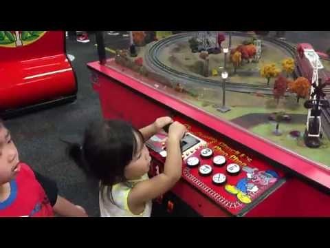 Train at chuck e cheese train track game at chuck e cheese