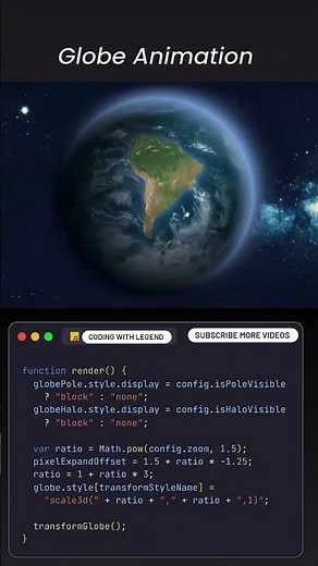 Globe Animation 🌎 javascript Animation tutorial comput graphics by learning code @coding-with-legend