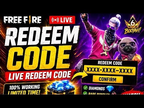 🔴Free Fire Live Streem redem code gift