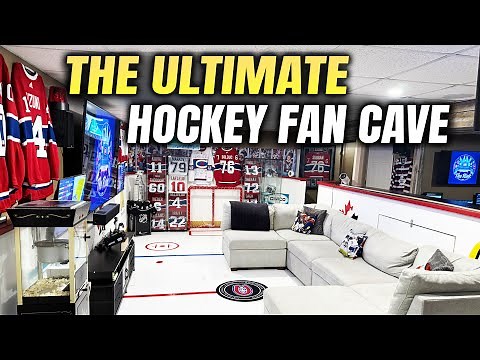 Hockey Fan Built His Own NHL Arena at Home! | Man Cave Tour