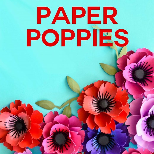 Make Paper Poppies with Free Templates