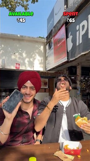 Eating 5 street food in 10 minutes with only ₹100 😱 with ‪@kartikkwadhwaa‬ | street food #shorts