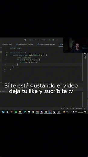 Cómo imprime valores el for tradicional en Java