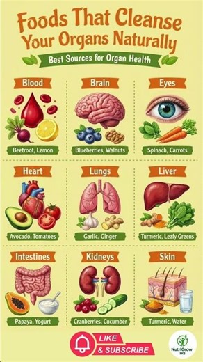 9 Best Foods That Cleanse Your Organs Naturally #shorts