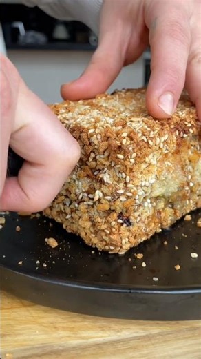 Miso Sesame Scotch Egg Sando 🥚 Crispy Panko & Jammy Egg Perfection #ScotchEgg #Foodie #Sandwich#Miso