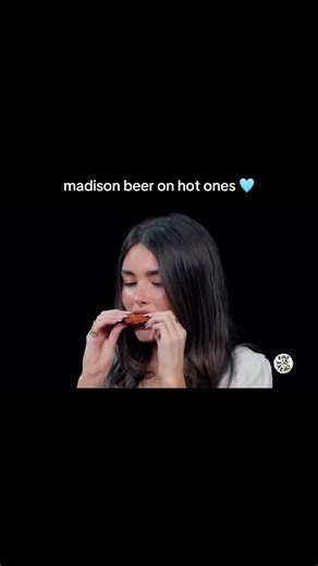 Madison Beer Suffers Through Hot Ones Wings