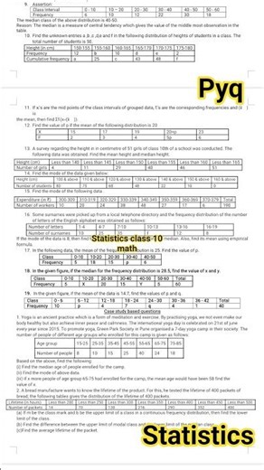 statistics class 10 math class #pyq#cbseboard