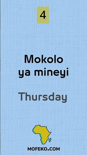 Days of the week in Lingala!