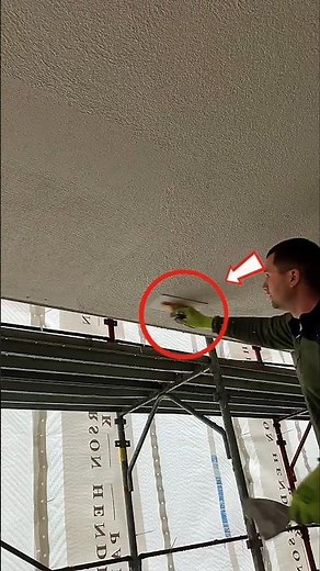 Amazing Ceiling Texture Finishing Tool | Satisfying Plaster Smoothing Process in 4k