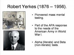 Terman and Yerkes: Mental Testing in the USA 3 [HPsy 8C:3]